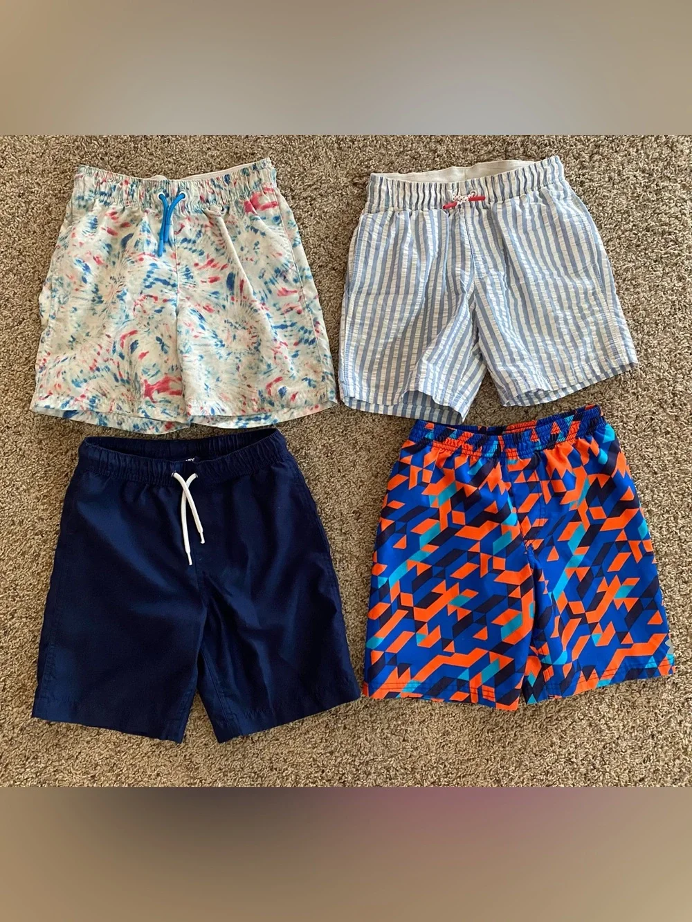 4 pairs Boys Swim Trunks Swim Shorts